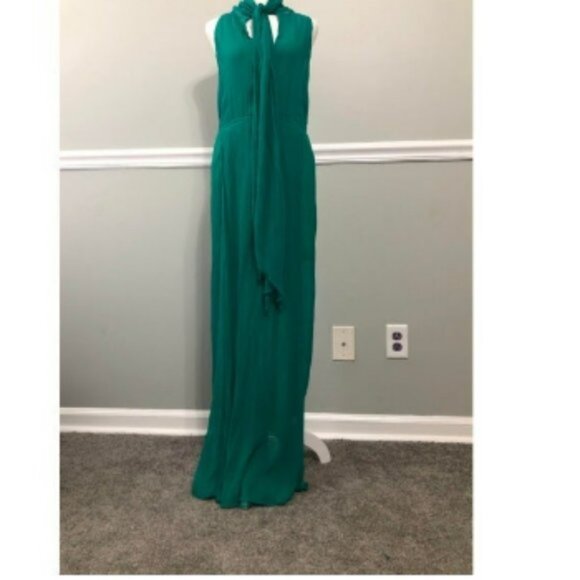 NWT BCBGMaxazria Shelby Silk Crepe Gown Silk Dress Sz XXS - Picture 8 of 8
